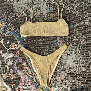 Metallic gold Triangl bikini